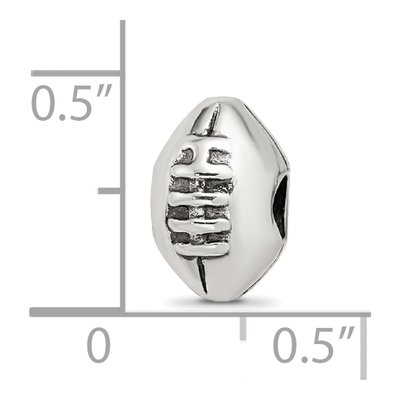 Sterling Silver Kids Football Bead – view 6