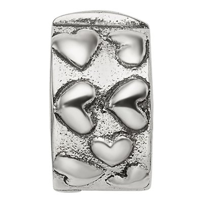 Sterling Silver Hinged Hearts Clip Bead – view 5