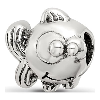 Sterling Silver Kids Fish Bead
