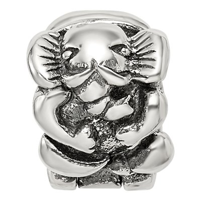 Sterling Silver Kids Elephant Clip Bead – view 3