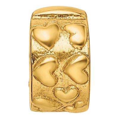 Gold-Plated Sterling Silver Hinged Hearts Clip Bead – view 5