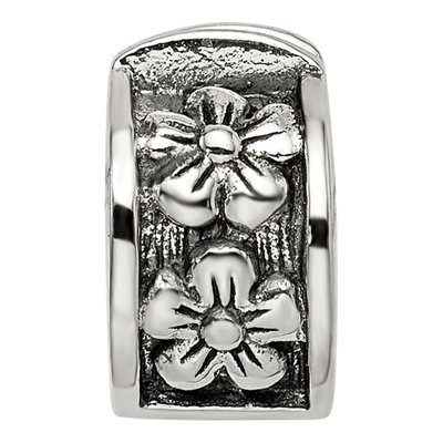 Sterling Silver Floral Hinged Clip Bead – view 5