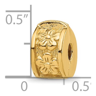 Gold-Plated Sterling Silver Floral Clip Bead – view 5