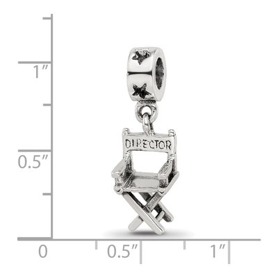 Sterling Silver Director's Chair Dangle Bead – view 5