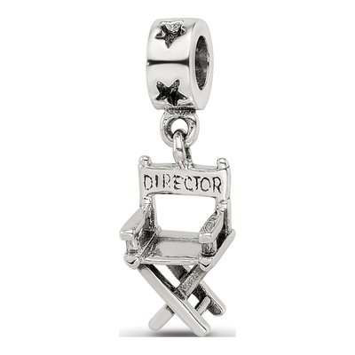 Sterling Silver Director's Chair Dangle Bead