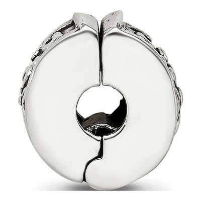 Sterling Silver Floral Clip Bead – view 4