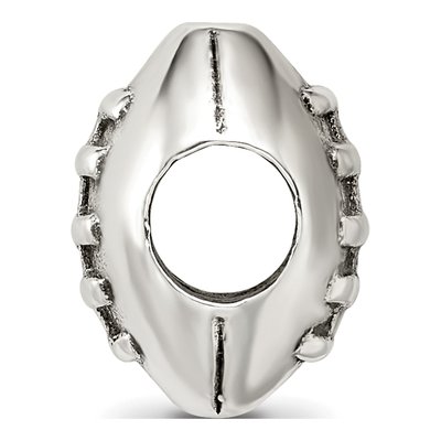 Sterling Silver Football Bead – view 2