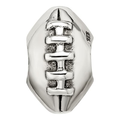 Sterling Silver Football Bead – view 3