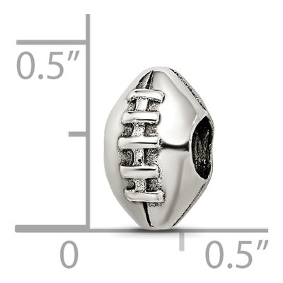 Sterling Silver Football Bead – view 4
