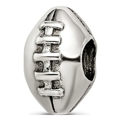 Sterling Silver Football Bead