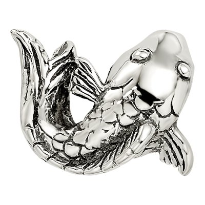 Sterling Silver Fish Bead – view 4