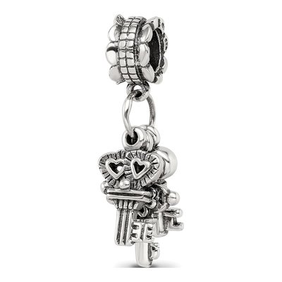Sterling Silver Three Keys Dangle Bead – view 7