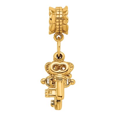 Gold-Plated Sterling Silver Three Keys Dangle Bead – view 6
