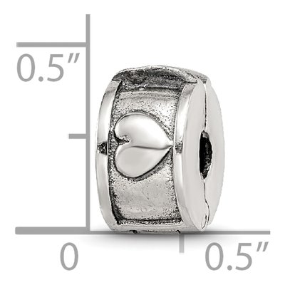 Sterling Silver Hinged Heart Clip Bead – view 6
