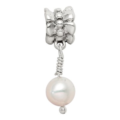 Sterling Silver Pink Freshwater Cultured Pearl Dangle Bead – view 6