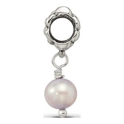 Sterling Silver Freshwater Cultured Pearl Dangle Bead – view 4