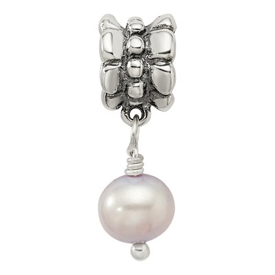 Sterling Silver Freshwater Cultured Pearl Dangle Bead – view 6