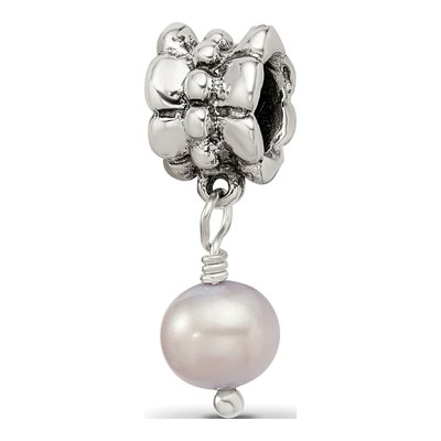Sterling Silver Freshwater Cultured Pearl Dangle Bead