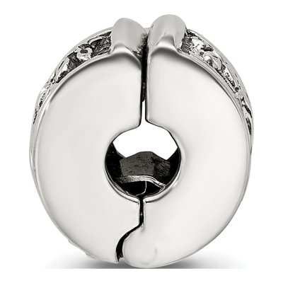 Sterling Silver Hinged Floral Clip Bead – view 4