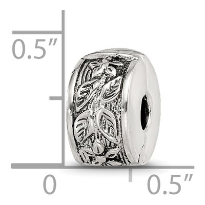 Sterling Silver Hinged Floral Clip Bead – view 7