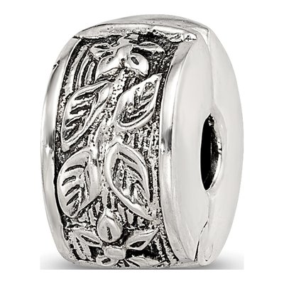 Sterling Silver Hinged Floral Clip Bead