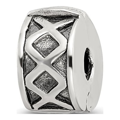Sterling Silver Hinged Clip Bead