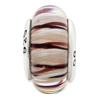 Sterling Silver Brown Glass Bead – view 5