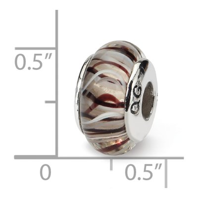 Sterling Silver Brown Glass Bead – view 6