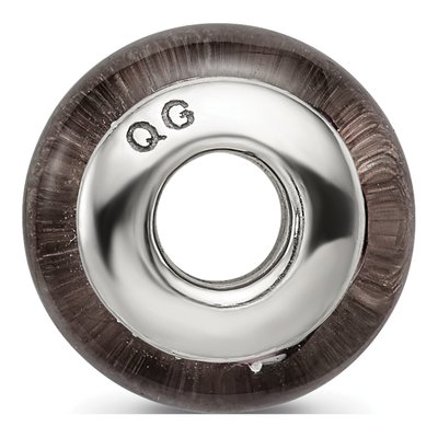 Sterling Silver Black Glass Bead – view 4