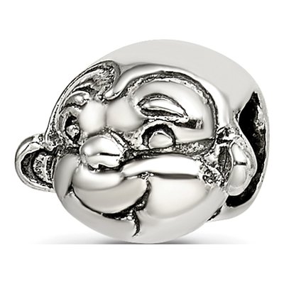Sterling Silver Kids Monkey Bead