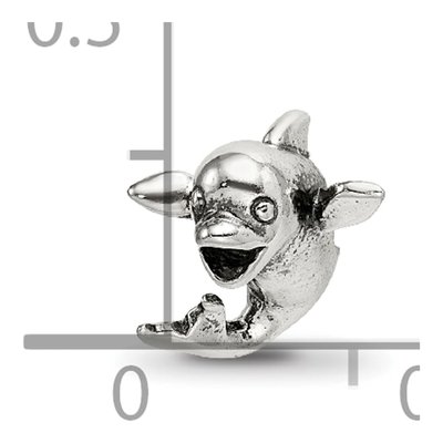 Sterling Silver Kids Dolphin Bead – view 6