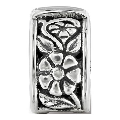 Sterling Silver Floral Hinged Clip Bead – view 7