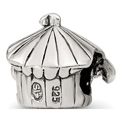 Sterling Silver Circus Tent Kids Bead – view 8