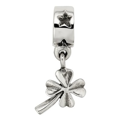 Sterling Silver 4-Leaf Clover Dangle Bead – view 6