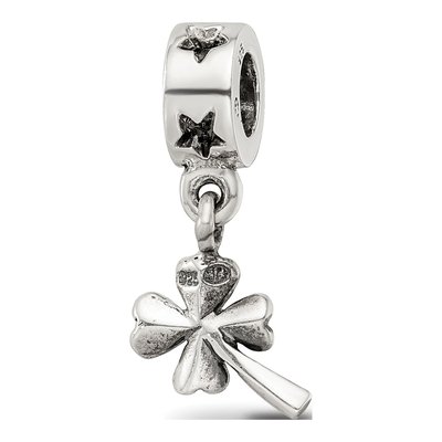 Sterling Silver 4-Leaf Clover Dangle Bead – view 7