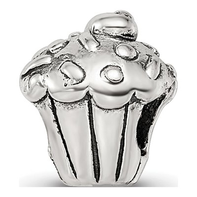 Sterling Silver Kids Cupcake Bead