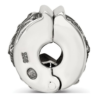Sterling Silver Floral Clip Bead – view 4