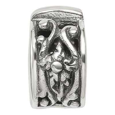 Sterling Silver Floral Clip Bead – view 5