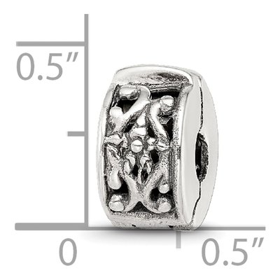 Sterling Silver Floral Clip Bead – view 7