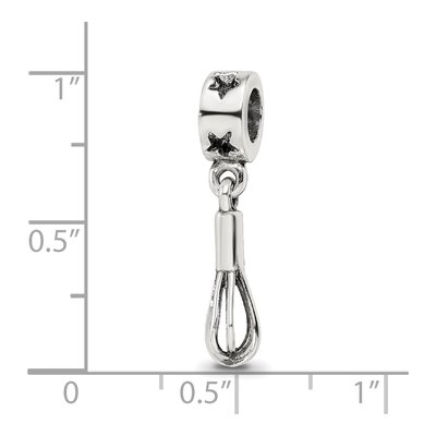 Sterling Silver Whisk Dangle Bead – view 6