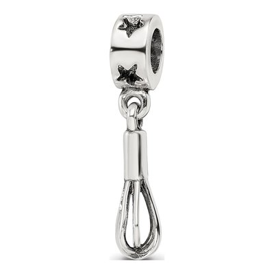 Sterling Silver Whisk Dangle Bead