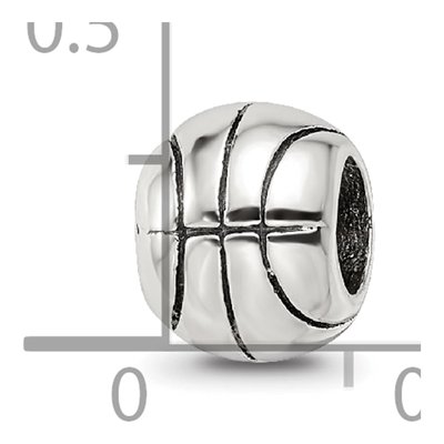 Sterling Silver Basketball Bead – view 6