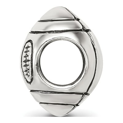 Sterling Silver Football Bead – view 4