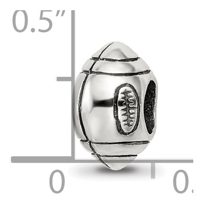 Sterling Silver Football Bead – view 7