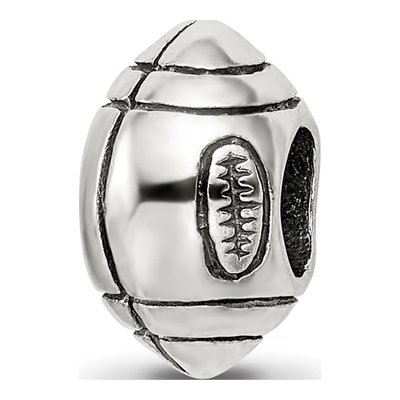 Sterling Silver Football Bead