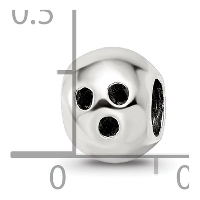 Sterling Silver Bowling Ball Bead – view 6