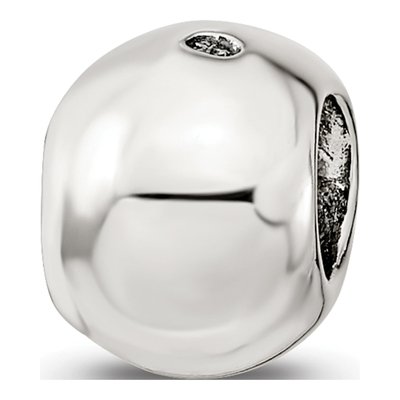 Sterling Silver Bowling Ball Bead – view 7
