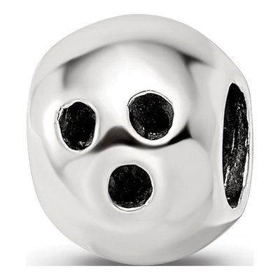 Sterling Silver Bowling Ball Bead