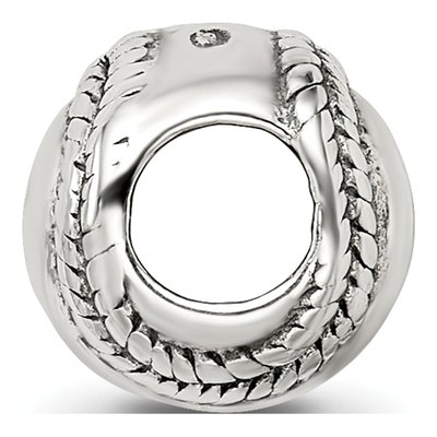 Sterling Silver Baseball Bead – view 4