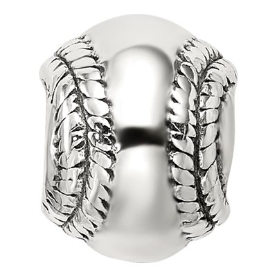 Sterling Silver Baseball Bead – view 5
